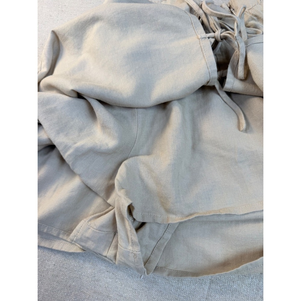 Wild Fable Beige Linen Blend Lace Up Mini Skort Womens Size Small NWT - Picture 2 of 6